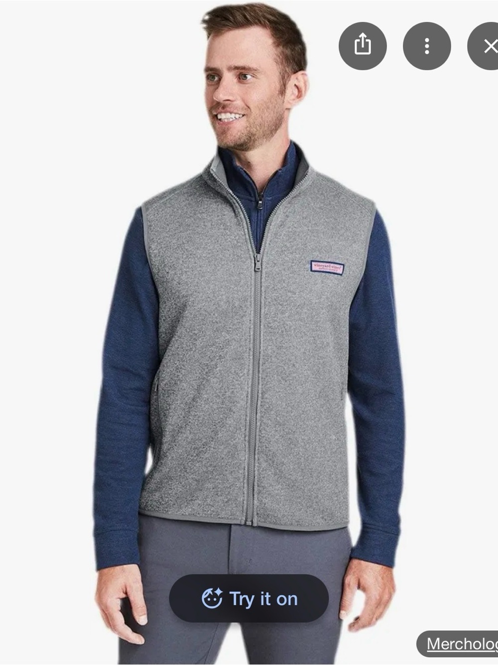 Vineyard Vines men’s sweater fleece vest size S